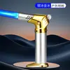 Mechero Antorcha de Soldadura Directa de Chorro Azul Nuevo Modelo Transfronterizo, Encendedor de Cocina Antiviento de Llama Azul, Antorcha de Spray para Acampar al Aire Libre Barbacoa Pistola de Soldadura