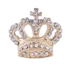 Broche de Corona Grande de Alta Calidad para Hombres y Mujeres Japoneses y Coreanos, Todo Fósforo, con Diamantes, para Traje de Boda de Novia, Accesorios Populares de Ramillete, Pin