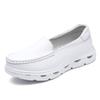 Sapatos de enfermeira de verão femininos confortáveis antiderrapantes sola macia não cansa pés respiráveis sola grossa oca salto alto sapatos de trabalho médico