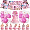 En stock venta caliente Muñeca Barbie persona real decoración de fiesta banderín insertado globo fiesta de cumpleaños decoración de fiesta de cumpleaños