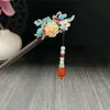 Horquilla Antigua de Imitación de Sándalo de Alta Calidad Broche Elegante para el Cabello Borla de Madera Accesorios para el Cabello Paso a Paso Hanfu Cheongsam