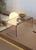 Mesa de Centro Transparente de Acrílico Tendência para Bay Window Mesa Baixa Simples Tatami Janela do Quarto Cama Mesa Pequena para Uso Doméstico