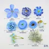 Kit de materiales de flor artificial de seda, tipo I, flor para pasador de pelo hecha a mano para DIY, tocado de cabeza de flor, rosa, flor de cosmos, decoración de planta acuática, flores artificiales