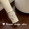 Diseño Coreano Único de Nicho Joyería de Plata de Alta Gama Plata de Ley S925 Anillo de Doble Capa con Hebilla Ot Simple Estilo Minimalista para Mujeres