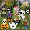 Venta Caliente de Halloween Gato Calabaza Fantasma Enchufable Impermeable Decoración Exterior para Patio Césped Tarjeta de Enchufe al Suelo de Halloween