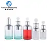 Em estoque Garrafa de Ombro 100ml Frasco conta-gotas de Vidro Cosmético 50ml Frasco Spray Dope Vermelho Engarrafado