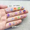 Nova Guirlanda Colorida Transfronteiriça Acessórios de Unhas DIY Flores de Gelo Transparentes Capa de Celular Brincos Acessórios de Cabelo