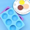 Venta al por mayor de productos en stock 6 molde redondo de silicona para jabón hecho a mano con forma de flor y mariposa, herramientas para jabón hecho a mano, molde de silicona para pastel, horneado DIY