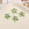 Cuentas de Vidrio Galvanizado Estrella de Mar Ab concha Agujero Recto Cuentas Sueltas Pulsera de Abalorios Hecha a Mano DIY Llavero Accesorios de Joyería