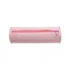 Bolsa cilíndrica de silicona para lápices, Bolsa de lápices portátil, Bolsa de almacenamiento de maquillaje con cremallera, Bolsa para lápices de estudiante con logo imprimible