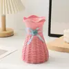 Estilo nórdico ins transfronterizo creativo anticaída cuerda de cáñamo ceñidor de cintura adorno de decoración del hogar jarrón de plástico arreglo floral recipiente pequeño