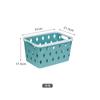 Cesta rectangular de plástico PP para almacenamiento de libros escolares con patrón de diamante, cesta de almacenamiento apilable, caja completa para juguetes