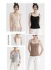 Camisola Modal Pequena Roupa Interior Feminina Bonita Costas Verão Fina Sexy Roupa Exterior Puro Desejo Estilo Base Top Preto