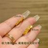 Pulsera Hielo Triturado Flash Dorado Anillo Hielo Triturado Oro Arena Pulsera Cerrada Sólida Anillo de Temperamento Femenino Joyería