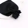 Bolsas de Presente de Lona Preta, Bolsas de Presente com Cordão para Joias, Sacos de Armazenamento de Doces, Bolsas de Lona, Atacado em Estoque