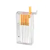 Estuche Transparente para Cigarrillos, Gran Capacidad, Caja de Cigarrillos Delgada, Estuche Portátil Anti-Presión para Hombres para 20 Cigarrillos, Regalo para Novio, Estuche Delgado para Cigarrillos
