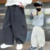 Pantalones para Niños Otoño 2026 Nuevo Estilo Coreano de Moda Pantalones de Pierna Torcida para Niños Primavera y Otoño Pantalones Casuales Guapos para Niños Pequeños