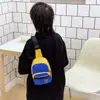 Bolsa de Peito Popular Coreana para Meninos e Meninas Moda Cor Contrastante Mini Bolsa Transversal Infantil 2025 Nova Carteira de Moedas Infantil Tendência