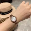 Scottie 9623 Esfera Redonda de Nácar Llena de Diamantes Cadena de Lujo Ligero Correa de Acero Reloj para Mujer Venta al por Mayor de Fábrica