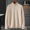 100% Cachemira Otoño e Invierno Nuevo Largo para Hombre Holgado Solapas Retro Prendas de Punto Base Prendas de Punto