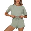 Beize 2022 Ropa Europea y Americana para Mujer Primavera y Otoño Nuevo Conjunto Deportivo de Dos Piezas con Tops y Shorts para Mujer Estilo Europeo y Americano