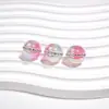 Cuentas Redondas de Color UV Incrustadas con Circonita Luminosa Cuentas Sueltas Cuentas Espaciadoras Bolsa Colgante Cadena para Teléfono Móvil Pulsera Accesorios para Joyería DIY