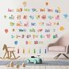 Inglês letras Iluminação cognitivo adesivos de parede desenhos animados animal jardim de infância jardim de infância papel de parede pintura autoadesiva KL96065
