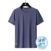Playera de Manga Corta de Seda de Hielo para Hombre Top de Verano Talla Extra Talla Extra Transpirable Camiseta Deportiva para Hombre Nueva Camiseta de Secado Rápido
