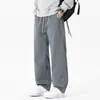 Pantalones Casuales para Hombre Transfronterizos Enbu Juventud Pierna Ancha Pierna Recta Holgados Tendencia Marca Caída Juventud Hombres de Negocios Largos