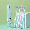 Nova escova de dentes japonesa com cerdas espirais preto e branco, individual, para casal, uso doméstico, cabeça grande, da fábrica, em estoque, atacado