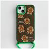 Hombre de jengibre navideño Correa cruzada para Apple 15promax funda de teléfono para iPhone14 creativa linda 13