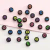 Cuentas acrílicas con forma de corazón pequeño de 7 mm, 26 cuentas con letras del alfabeto inglés, accesorios para pulseras, collares, bisutería hecha a mano