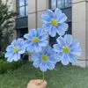 5 Cabeças de Flores Gesang Coloridas Estampadas, Arte Floral Artificial para Casamento, Flores Artificiais para Decoração de Casa, Atacado