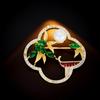Broche de Alta Gama Guofeng Orquídea Clásica con Circonita Moda Femenina Lujo Ligero Cheongsam Elegante Ramillete Pines para Abrigo Accesorios