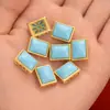 Joias diy de ouro antigo acessórios vermelhos do sul acessórios de ouro de areia pulseira quadrada de ouro antigo pulseira porosa material de corda trançada