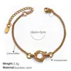 Pulsera de Moda Europea y Americana Collar de Oro de 18K Cadena en Forma de O Collar de Cristal Pulsera de Perlas Collar de Circonita Joyería de Acero Inoxidable