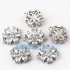 Accesorios para joyería DIY conector de flor microincrustada de circón bañado en oro platino oro rosa