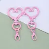 Popular Llavero de Corazón Pintado de Colores, Conector de Llavero con Forma de Corazón de Colores Caramelo, Accesorio de Hebilla para Puerta DIY