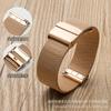Correa Milanese Nice 06 de malla de alambre con doble hebilla DW para Huawei Smart Watch, Samsung y Apple, de acero inoxidable.