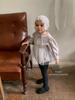 Ropa para Niños Jenny Ropa para Bebés Niñas Mameluco Elegante con Cuello de Encaje Fiesta de un Año Vestido de Princesa de Malla para Gatear