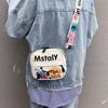 Venda por atacado saco pequeno das mulheres nova moda cartoon impresso saco quadrado pequeno em All-match messenger bag casual bolsa de ombro