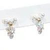 Pendientes de Perlas Frescos y Sencillos de Primavera y Verano, Pendientes de Botón con Borlas de Lujo Populares y Exquisitos, Accesorios para Orejas Versátiles y de Gama Alta y Suaves