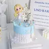 Decoración de Pastel de Princesa Elsa de Cuarta Generación Dibujos Animados Muñeca Elsa de Frozen Figura de Olaf Topper de Castillo