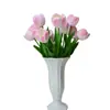 Flor de Tulipán Artificial Tallo Único Flor Artificial Uso Comercial Sala de Estar Planta Verde Decoración Accesorio de Escritorio