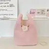 65261 Bolso de Mano Acolchado con Lunares Rosas y Corazón, Bolso de Muñeca Acolchado Diario para Llaves, Pañuelos y Artículos Pequeños