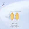 Puzuo Color Fuerte que Conserva 24K Oro Brillante Accesorios para Joyería DIY Colgante en Forma de Corazón Hielo Triturado Bolsa de Dinero Pulsera Collar para Mujeres