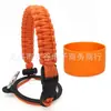 Alça de Corda Paracord para Garrafa de Água em Estoque Transfronteiriça, Manga Portátil para Copo Espacial, Alça de Transporte de Copo com Manga de Base de Silicone para Garrafa de Água Portátil ao Ar Livre