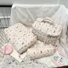 Nueva Bolsa de Cosméticos Estilo Coreano de Material de Burbujas con Gran Capacidad, Almacenamiento Acolchado, Portátil, Suave, Bolsa de Cosméticos de Mano