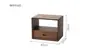 Gabinete de Celosía de Madera Maciza de Combinación Libre Nogal Negro Esquina Redondeada Librero Mesa Lateral Minimalista Moderna Sala de Estar Mesa de Noche Dormitorio