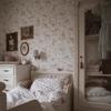 Papel Tapiz Pequeño Floral B&B Habitación de Niños Dormitorio Fondo Papel Tapiz Pastoral Americano Rosa Rosa Tiro Pared Cubierta
